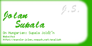 jolan supala business card